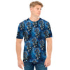 Blue Galaxy Dream Catcher Pattern Print Men's T-Shirt