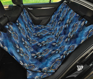Blue Galaxy Dream Catcher Pattern Print Pet Car Back Seat Cover