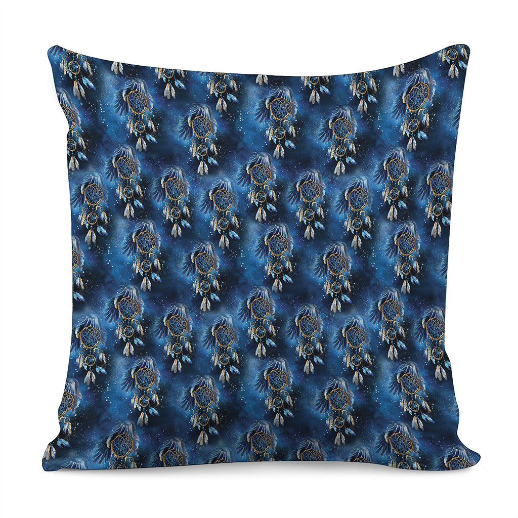 Blue Galaxy Dream Catcher Pattern Print Pillow Cover