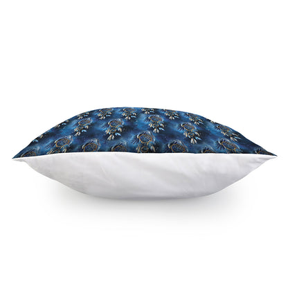 Blue Galaxy Dream Catcher Pattern Print Pillow Cover