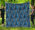 Blue Galaxy Dream Catcher Pattern Print Quilt