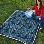 Blue Galaxy Dream Catcher Pattern Print Quilt