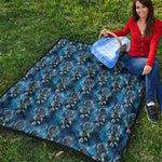 Blue Galaxy Dream Catcher Pattern Print Quilt