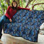 Blue Galaxy Dream Catcher Pattern Print Quilt