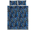 Blue Galaxy Dream Catcher Pattern Print Quilt Bed Set
