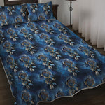 Blue Galaxy Dream Catcher Pattern Print Quilt Bed Set