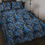 Blue Galaxy Dream Catcher Pattern Print Quilt Bed Set