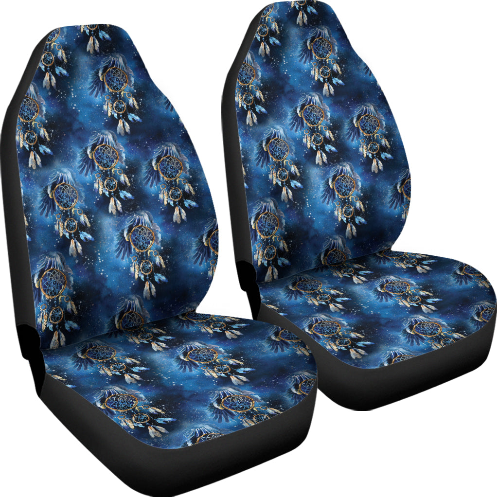 Blue Galaxy Dream Catcher Pattern Print Universal Fit Car Seat Covers