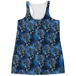 Blue Galaxy Dream Catcher Pattern Print Women's Racerback Tank Top