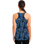 Blue Galaxy Dream Catcher Pattern Print Women's Racerback Tank Top