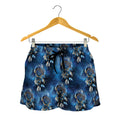 Blue Galaxy Dream Catcher Pattern Print Women's Shorts