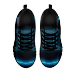 Blue Gemini Zodiac Sign Print Black Sneakers
