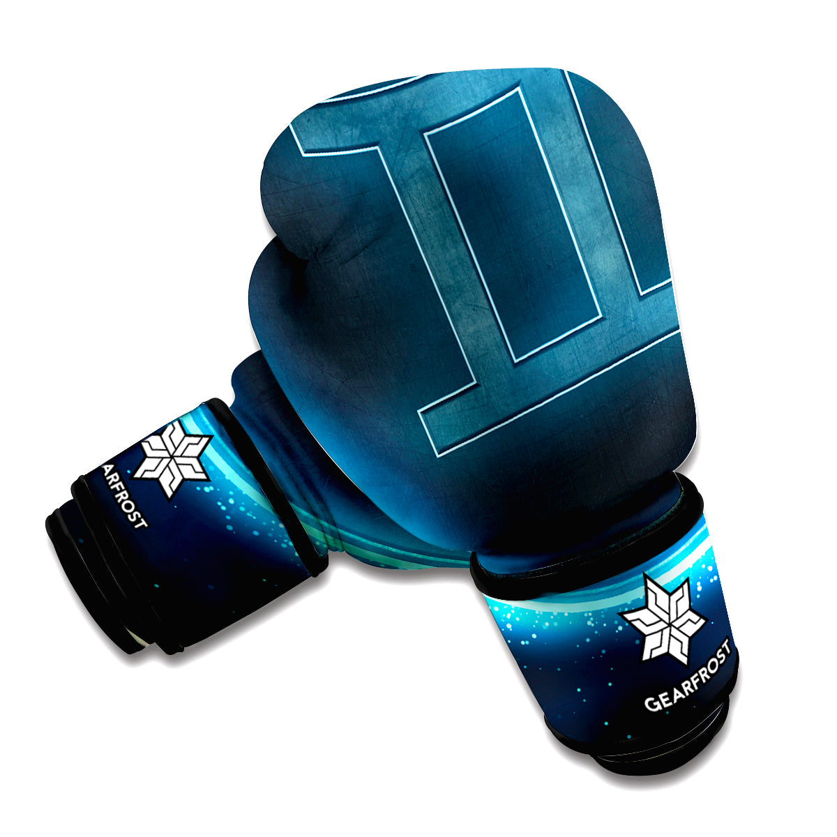 Blue Gemini Zodiac Sign Print Boxing Gloves