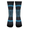 Blue Gemini Zodiac Sign Print Crew Socks