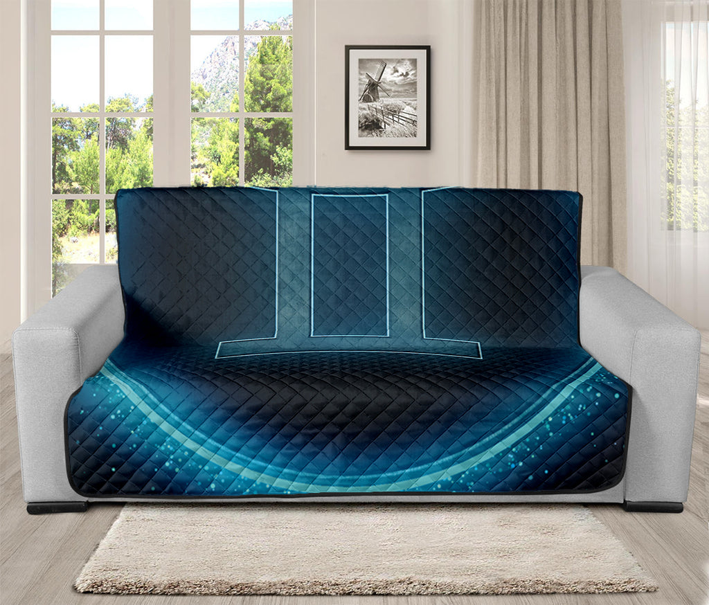 Blue Gemini Zodiac Sign Print Futon Protector