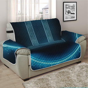 Blue Gemini Zodiac Sign Print Half Sofa Protector