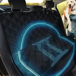 Blue Gemini Zodiac Sign Print Pet Car Back Seat Cover