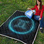 Blue Gemini Zodiac Sign Print Quilt
