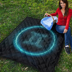 Blue Gemini Zodiac Sign Print Quilt
