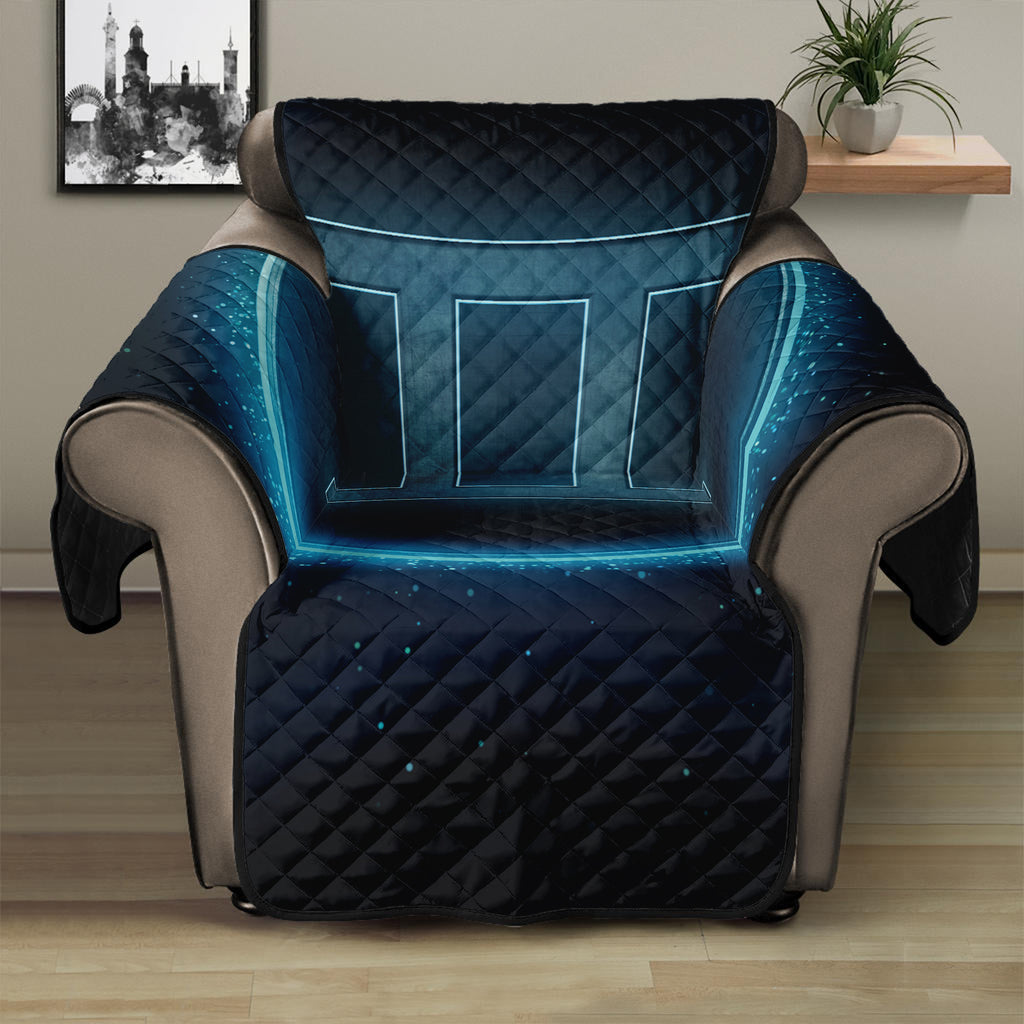 Blue Gemini Zodiac Sign Print Recliner Protector