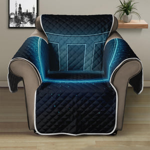 Blue Gemini Zodiac Sign Print Recliner Protector