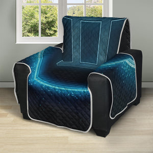 Blue Gemini Zodiac Sign Print Recliner Protector