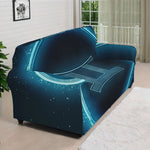 Blue Gemini Zodiac Sign Print Sofa Cover