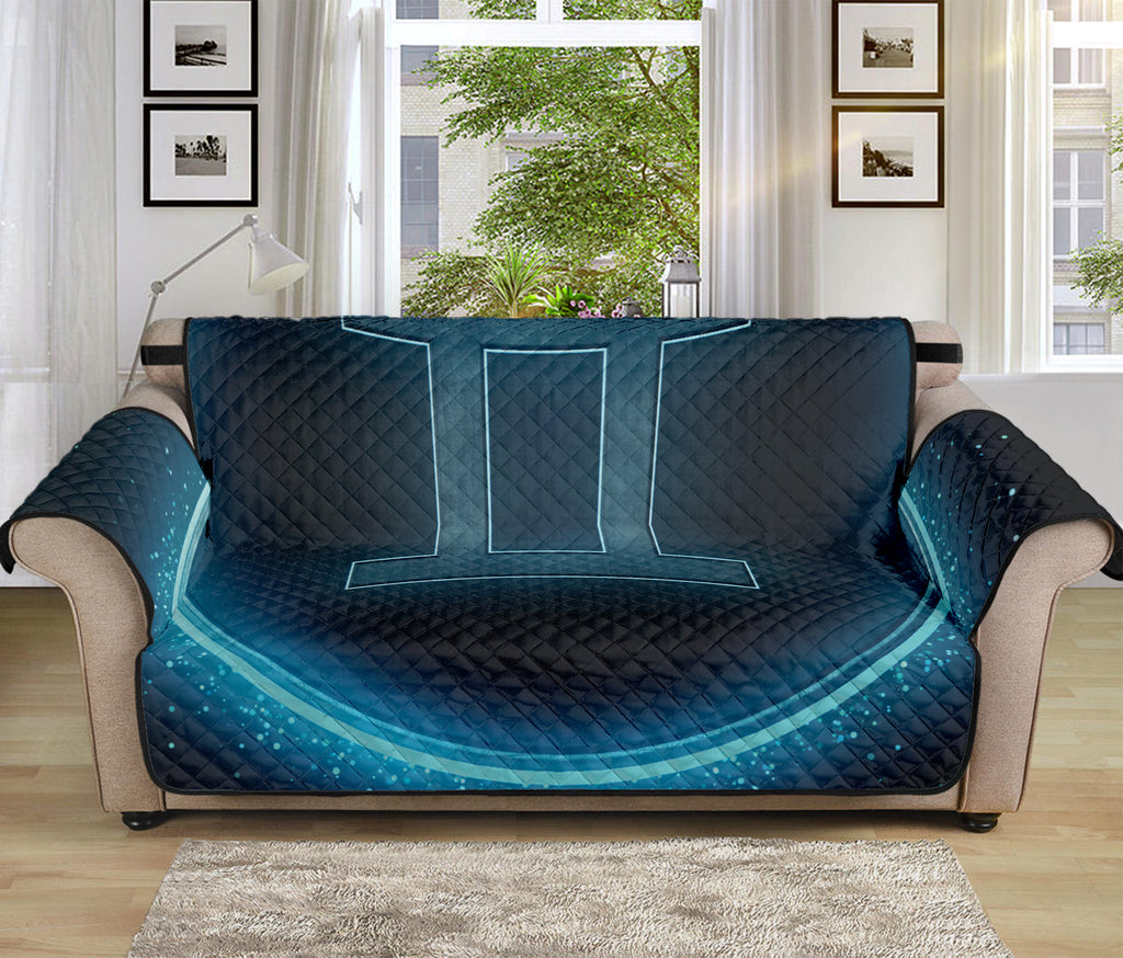 Blue Gemini Zodiac Sign Print Sofa Protector