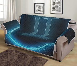 Blue Gemini Zodiac Sign Print Sofa Protector