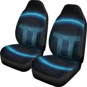 Blue Gemini Zodiac Sign Print Universal Fit Car Seat Covers