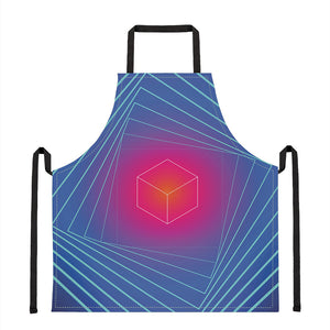 Blue Geometric EDM Light Print Apron