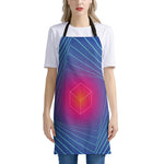 Blue Geometric EDM Light Print Apron