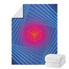 Blue Geometric EDM Light Print Blanket