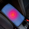 Blue Geometric EDM Light Print Car Center Console Cover