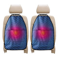 Blue Geometric EDM Light Print Car Seat Organizers