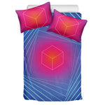 Blue Geometric EDM Light Print Duvet Cover Bedding Set