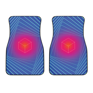 Blue Geometric EDM Light Print Front Car Floor Mats