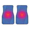 Blue Geometric EDM Light Print Front Car Floor Mats