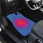 Blue Geometric EDM Light Print Front Car Floor Mats