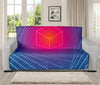 Blue Geometric EDM Light Print Futon Protector