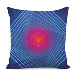 Blue Geometric EDM Light Print Pillow Cover
