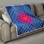 Blue Geometric EDM Light Print Quilt