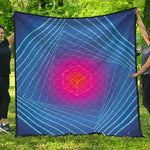 Blue Geometric EDM Light Print Quilt