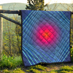 Blue Geometric EDM Light Print Quilt