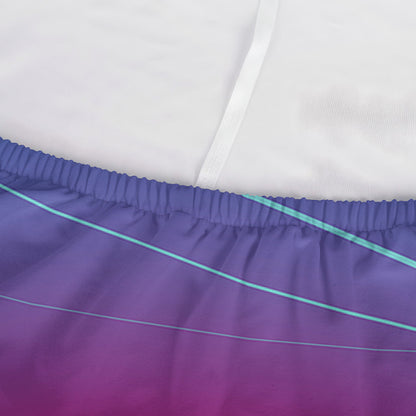 Blue Geometric EDM Light Print Sofa Cover