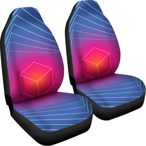 Blue Geometric EDM Light Print Universal Fit Car Seat Covers