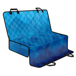 Blue Geometric Triangle Pattern Print Pet Car Back Seat Cover