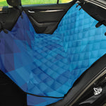 Blue Geometric Triangle Pattern Print Pet Car Back Seat Cover