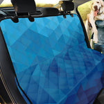 Blue Geometric Triangle Pattern Print Pet Car Back Seat Cover