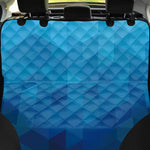 Blue Geometric Triangle Pattern Print Pet Car Back Seat Cover